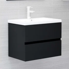 Black plywood sink cabinet 60x38.5x45 cm by vidaXL, Bathroom furniture - Ref: Foro24-804738, Price: 48,99 €, Discount: %