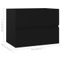 Armario para lavabo madera contrachapada negro 60x38,5x45 cm de vidaXL, Muebles de baño - Ref: Foro24-804738, Precio: 49,39 €...