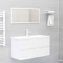 Mueble de lavabo madera ingeniería blanco brillo 90x38,5x45 cm de vidaXL, Muebles de baño - Ref: Foro24-804761, Precio: 60,46...