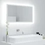 Espejo de baño LED acrílico blanco 80x8,5x37 cm de vidaXL, Tocadores de baño - Ref: Foro24-804924, Precio: 60,54 €, Descuento: %