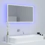 Espejo de baño LED acrílico blanco 80x8,5x37 cm de vidaXL, Tocadores de baño - Ref: Foro24-804924, Precio: 60,54 €, Descuento: %