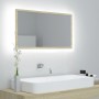 Espejo de baño acrílico color roble Sonoma 80x8,5x37 cm de vidaXL, Tocadores de baño - Ref: Foro24-804927, Precio: 43,89 €, D...