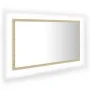 Espejo de baño acrílico color roble Sonoma 80x8,5x37 cm de vidaXL, Tocadores de baño - Ref: Foro24-804927, Precio: 43,15 €, D...