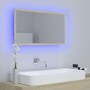 Espejo de baño acrílico color roble Sonoma 80x8,5x37 cm de vidaXL, Tocadores de baño - Ref: Foro24-804927, Precio: 43,89 €, D...