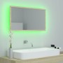 Espejo de baño acrílico color roble Sonoma 80x8,5x37 cm de vidaXL, Tocadores de baño - Ref: Foro24-804927, Precio: 43,89 €, D...