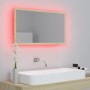 Espejo de baño acrílico color roble Sonoma 80x8,5x37 cm de vidaXL, Tocadores de baño - Ref: Foro24-804927, Precio: 43,89 €, D...