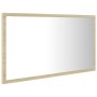 Espejo de baño acrílico color roble Sonoma 80x8,5x37 cm de vidaXL, Tocadores de baño - Ref: Foro24-804927, Precio: 43,89 €, D...