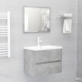 Armario de lavabo contrachapada gris hormigón 60x38,5x45 cm de vidaXL, Muebles de baño - Ref: Foro24-804741, Precio: 48,19 €,...
