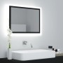 Espejo de baño acrílico negro brillo 60x8,5x37 cm de vidaXL, Tocadores de baño - Ref: Foro24-804917, Precio: 51,46 €, Descuen...