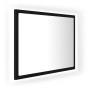 Espejo de baño acrílico negro brillo 60x8,5x37 cm de vidaXL, Tocadores de baño - Ref: Foro24-804917, Precio: 51,46 €, Descuen...