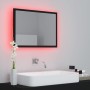 Espejo de baño acrílico negro brillo 60x8,5x37 cm de vidaXL, Tocadores de baño - Ref: Foro24-804917, Precio: 51,46 €, Descuen...