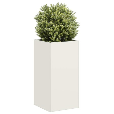 Jardinera de acero laminado en frío blanco 40x40x80 cm de , Maceteros y jardineras - Ref: Foro24-860704, Precio: 84,70 €, Des...