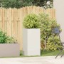 Jardinera de acero laminado en frío blanco 40x40x80 cm de , Maceteros y jardineras - Ref: Foro24-860704, Precio: 84,70 €, Des...