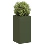 Jardinera de acero laminado en frío verde oliva 40x40x80 cm de , Maceteros y jardineras - Ref: Foro24-860706, Precio: 76,79 €...