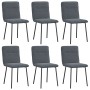 Sillas de comedor 6 unidades terciopelo gris oscuro de , Sillas de comedor - Ref: Foro24-3315580, Precio: 249,49 €, Descuento: %