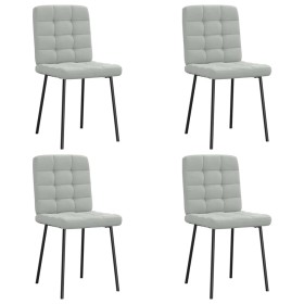 Sillas de comedor 4 unidades terciopelo gris claro de , Sillas de comedor - Ref: Foro24-3315180, Precio: 170,83 €, Descuento: %