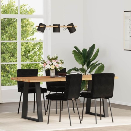 Sillas de comedor 4 unidades terciopelo negro de , Sillas de comedor - Ref: Foro24-3315388, Precio: 182,67 €, Descuento: %