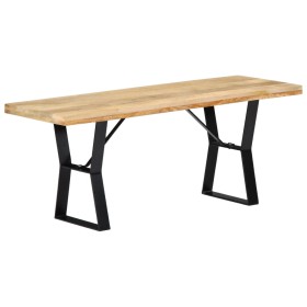 Banco de madera maciza de mango 110 cm en Bancos de comedor y cocina | Comprar online en Foru.es