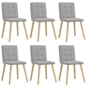 Sillas de comedor 6 uds tela gris nube de , Sillas de comedor - Ref: Foro24-3315447, Precio: 293,44 €, Descuento: %