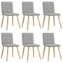Sillas de comedor 6 uds tela gris nube de , Sillas de comedor - Ref: Foro24-3315447, Precio: 293,44 €, Descuento: %