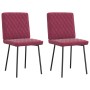 Sillas de comedor 2 unidades terciopelo rojo tinto de , Sillas de comedor - Ref: Foro24-4101108, Precio: 86,43 €, Descuento: %