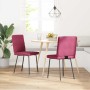 Sillas de comedor 2 unidades terciopelo rojo tinto de , Sillas de comedor - Ref: Foro24-4101108, Precio: 86,43 €, Descuento: %