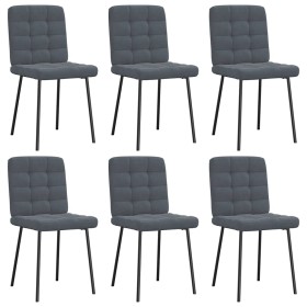 Sillas de comedor 6 unidades terciopelo gris oscuro de , Sillas de comedor - Ref: Foro24-3315451, Precio: 258,82 €, Descuento: %