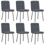 Sillas de comedor 6 unidades terciopelo gris oscuro de , Sillas de comedor - Ref: Foro24-3315451, Precio: 258,82 €, Descuento: %