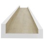 Estantes de pared 2 unidades blanco y roble Sonoma 80x9x3 cmm en Estanterías | Comprar online en Foru.es