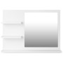 Espejo de baño madera contrachapada blanco 60x10,5x45 cm de vidaXL, Tocadores de baño - Ref: Foro24-805006, Precio: 43,89 €, ...