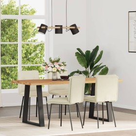 Sillas de comedor 4 unidades terciopelo crema de , Sillas de comedor - Ref: Foro24-3315418, Precio: 171,74 €, Descuento: %
