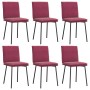 Sillas de comedor 6 unidades terciopelo rojo tinto de , Sillas de comedor - Ref: Foro24-3315619, Precio: 261,05 €, Descuento: %