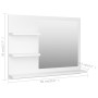 Espejo de baño madera contrachapada blanco 60x10,5x45 cm de vidaXL, Tocadores de baño - Ref: Foro24-805006, Precio: 43,89 €, ...