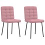 Sillas de comedor 2 unidades terciopelo rosa de , Sillas de comedor - Ref: Foro24-4101084, Precio: 89,31 €, Descuento: %
