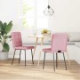 Sillas de comedor 2 unidades terciopelo rosa de , Sillas de comedor - Ref: Foro24-4101084, Precio: 89,31 €, Descuento: %