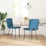 Sillas de comedor 2 unidades terciopelo azul de , Sillas de comedor - Ref: Foro24-4101143, Precio: 87,82 €, Descuento: %