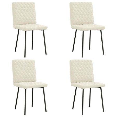 Sillas de comedor 4 unidades terciopelo crema de , Sillas de comedor - Ref: Foro24-3315212, Precio: 167,15 €, Descuento: %