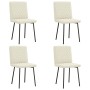 Sillas de comedor 4 unidades terciopelo crema de , Sillas de comedor - Ref: Foro24-3315212, Precio: 167,15 €, Descuento: %