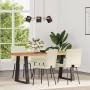 Sillas de comedor 4 unidades terciopelo crema de , Sillas de comedor - Ref: Foro24-3315212, Precio: 167,15 €, Descuento: %
