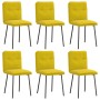 Sillas de comedor 6 unidades terciopelo amarillo de , Sillas de comedor - Ref: Foro24-3315686, Precio: 253,66 €, Descuento: %
