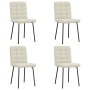 Sillas de comedor 4 unidades terciopelo crema de , Sillas de comedor - Ref: Foro24-3315189, Precio: 170,45 €, Descuento: %