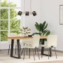 Sillas de comedor 4 unidades terciopelo crema de , Sillas de comedor - Ref: Foro24-3315189, Precio: 170,45 €, Descuento: %