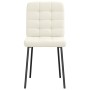Sillas de comedor 4 unidades terciopelo crema de , Sillas de comedor - Ref: Foro24-3315189, Precio: 170,45 €, Descuento: %