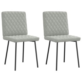Sillas de comedor 2 unidades terciopelo gris claro de , Sillas de comedor - Ref: Foro24-4101103, Precio: 86,06 €, Descuento: %