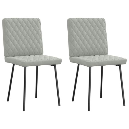 Sillas de comedor 2 unidades terciopelo gris claro de , Sillas de comedor - Ref: Foro24-4101103, Precio: 86,06 €, Descuento: %
