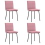 Sillas de comedor 4 unidades terciopelo rosa de , Sillas de comedor - Ref: Foro24-3315348, Precio: 174,98 €, Descuento: %