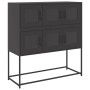 Aparador de acero laminado en frío negro 100,5x39x107 cm de , Aparadores - Ref: Foro24-853422, Precio: 129,91 €, Descuento: %