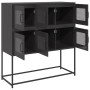 Aparador de acero laminado en frío negro 100,5x39x107 cm de , Aparadores - Ref: Foro24-853422, Precio: 129,91 €, Descuento: %