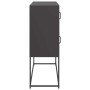 Aparador de acero laminado en frío negro 100,5x39x107 cm de , Aparadores - Ref: Foro24-853422, Precio: 129,91 €, Descuento: %