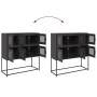 Aparador de acero laminado en frío negro 100,5x39x107 cm de , Aparadores - Ref: Foro24-853422, Precio: 129,91 €, Descuento: %